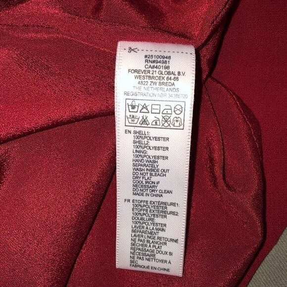 Love 21 | Cranberry Red Accordion Pleated Dress - Picture 6 of 6